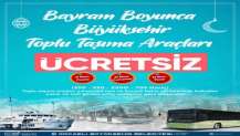 Bayramda 3 gün boyunca ücretsiz ulaşım