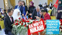 Bir müftü ilk kez nikah kıydı