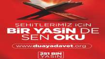 “Bir Yasin de Sen Oku” çağrısı yapıldı