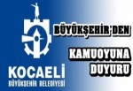 Büyükşehir'den Kamuoyuna Duyuru Yapıldı