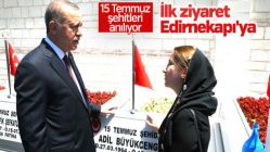 Cumhurbaşkanı Erdoğan 15 Temmuz Şehitliği'nde