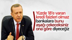 Cumhurbaşkanı Erdoğan'dan kredi faizleri açıklaması