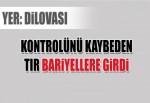 Dilovası'nda Tır bariyerlere girdi!