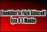 Emekliler'in Yüzü Gülecek! İşte O 5 Madde