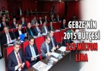 Gebze'nin 2015 bütçesi 223 milyon lira