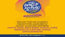 Gençlik festivaline yağmur engeli