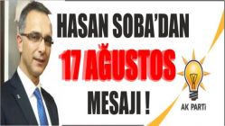 HASAN SOBA NIN 17 AĞUSTOS DEPREM MESAJI