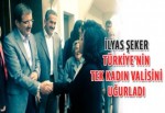 İlyas Şeker Türkiye'nin tek kadın valisini uğurladı