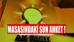 İşte AK Parti'nin masasındaki son anket!