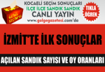 İZMİT'TE İLK SONUÇLAR