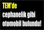 TEM'de cephanelik gibi otomobil bulundu!