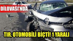 TIR, otomobili biçti! 1 yaralı