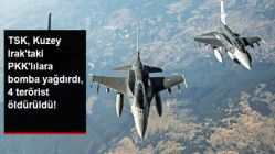 TSK, Irak'ın Kuzeyindeki PKK'lılara Bomba Yağdırdı, 4 Terörist Öldürüldü