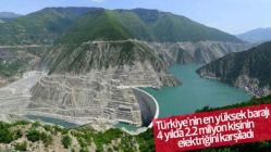 Türkiye'nin en yüksek barajı elektrik ihtiyacını karşıladı