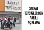 Tüysüzler'den yazılı açıklama