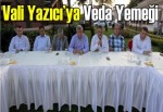 Vali Yazıcı’ya veda yemeği