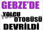 Yolcu Otobüsü Devrildi