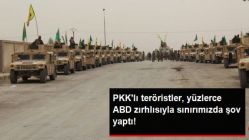 YPG'li Teröristler, ABD'nin Verdiği Zırhlı Araçlarla Türkiye Sınırındaki Afrin'de Şov Yaptı