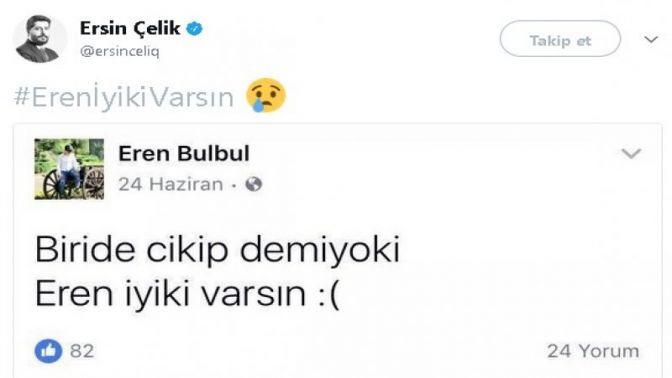 Trabzon şehidi genç Erenin paylaşımı ilham oldu