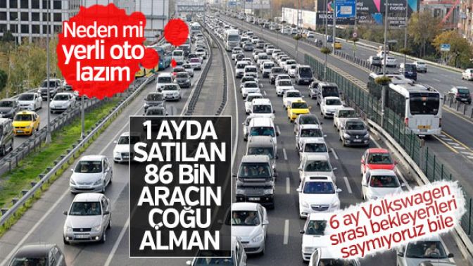 Trafikteki araç sayısı 9 ayda 850 bin arttı