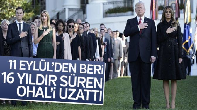 Trump ABDde 16 yıldır süren ulusal acil durumu uzattı