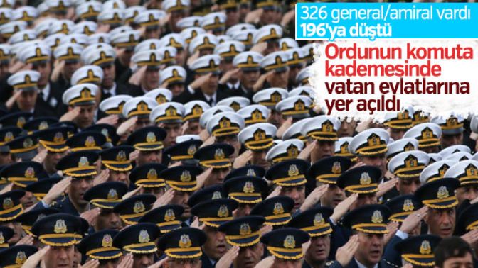 TSKda general ve amiral sayısı yüzde 40 azaldı