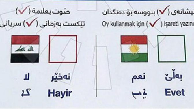 Türkiyenin tepkisine rağmen 3 dilde oy pusulası