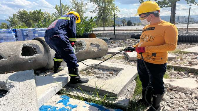 Ulaşımpark personeline kurtarma ve yangın eğitimi