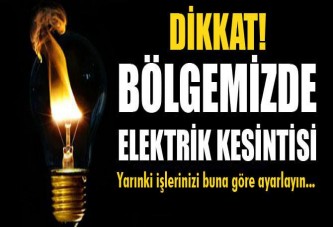 Yarın elektrik yok!