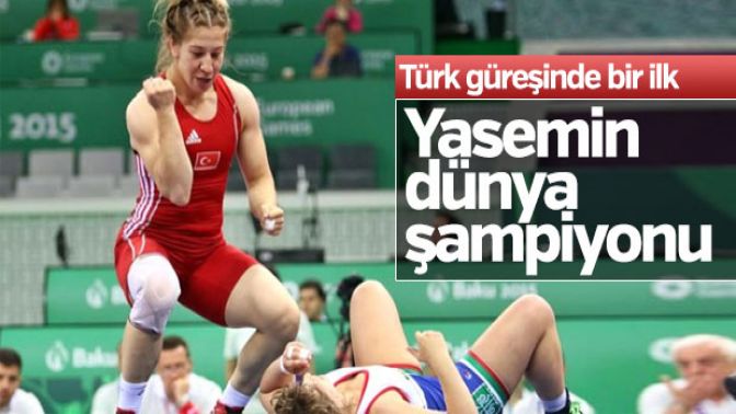 Yasemin Adar güreşte dünya şampiyonu