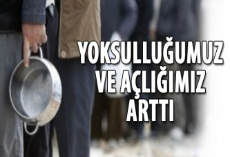 Yoksulluğumuz ve açlığımız arttı