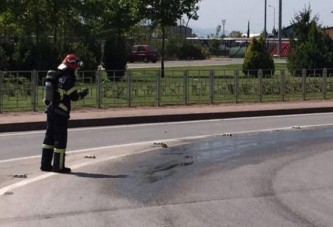 Yola dökülen madde vatandaşları zehirledi