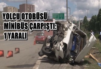 Yolcu Otobüsü İle Minibüs Çarpişti: 1 Yaralı